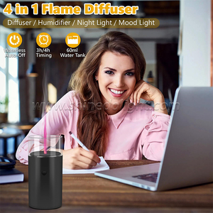 Điều khiển từ xa thay đổi màu sắc ánh nến LED ánh sáng Nhà Nước Hoa khuếch tán Máy USB làm mát không khí độ ẩm khuếch tán hương thơm - Product Image 5