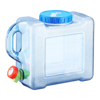 Seau à eau de camping extérieur 10L en PC de qualité alimentaire avec robinet, seau de stockage d'eau purifiée monté sur voiture