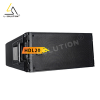 L-solution HDL20 Enceintes Line Array Bidirectionnelles Professionnelles d'Extérieur Actives Double 10 Pouces Néodyme Impédance 8 Ohms 18 Pouces en Bois de Bouleau