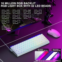 Clavier de jeu mécanique AULA Hero 68 HE filaire avec interrupteurs magnétiques à effet Hall, actuation réglable, rétroéclairage RVB programmable