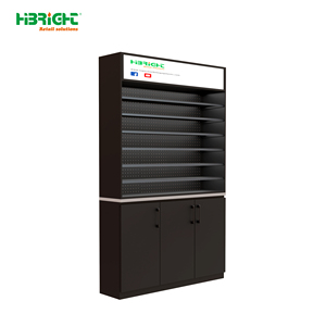 Metal Supermarket <b>Shelf</b> Perforated Retail Display <b>Rack</b> Gondola Shelving with Basket Holders for Store Merchandising - Product Image 4