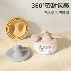 Cuencos para perros al aire libre, cubierta de sellado de cuchara de plástico, caja de conservación para comida enlatada para perros, respetuoso con el medio ambiente, impermeable, IPX5, diseño de fácil apertura - Product Image 3