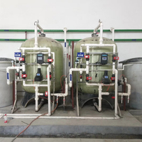 Adoucisseur d'eau alternatif duplex haute efficacité avec PLC et boîte de vitesses - Débit continu avec réservoir de résine et bac à sel, garantie 1 an