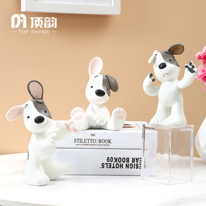 Top Rhyme Puppy Figurine Resin Craft Multi Piece Package Living Room Desktop Decoration - Product Image 1