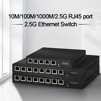 Commutateur haute vitesse 2.5g commutateur réseau design compact 2.5G * 5 Port RJ45 avec 1*10G SFP commutateur de réseau de liaison montante Plug and Play