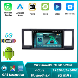 Unidad principal de Radio de coche Android 2 DIN para VW <span class=keywords><strong>Caravelle</strong></span> <span class=keywords><strong>T6</strong></span> 2015-2020 reproductor de coche estéreo de navegación GPS Multimedia - Product Image 3