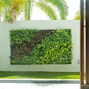 2021高品质塑料树篱用于花园围栏悬挂植物绿草用于家庭装饰人造植物墙面