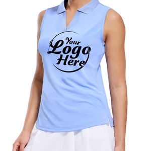 Ropa de tenis para niñas: Camisetas sin mangas de golf, tops deportivos de secado rápido con cuello, camisetas atléticas acanaladas con cuello en V de nailon/cachemira - Product Image 2