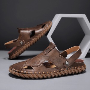 Summer 2026 Handmade Sandals Soft Soles Men's Casual Beach Shoes Two-Use Driving <b>Slippers</b> Breathable Comfortable - Product Image 4