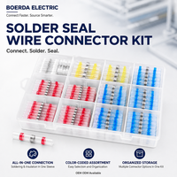 Kit de 200 Conectores de Cable Termocontraíbles a Prueba de Agua, Terminales de Empalme para Cables Eléctricos, Conectores de Audio y Video de 250V