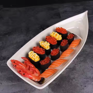 Bol à sashimi et sushi moderne personnalisé et créatif, bols à nourriture pour restaurant japonais et occidental, bols à fruits de mer haut de gamme en mélamine, bol en forme de <span class=keywords><strong>bateau</strong></span> - Product Image 3