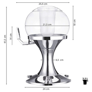 Dispensador de Vino Esférico de 3.5L, Dispensador de <span class=keywords><strong>Cerveza</strong></span> de Lujo con Recubrimiento Electrolítico Plateado - Product Image 6