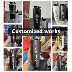 500/750ml Stainless Steel Insulated Sport Style Drinking Bottle for Hiking Gym Direct Drinking <strong>Coffee</strong> Protein <strong>Shaker</strong> with Power - Product Image 2