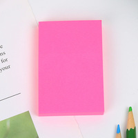 Bloc-notes autocollant à impression fluorescente personnalisée, couleurs vives, notes super autocollantes