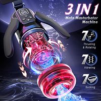 Automatischer Männlicher Masturbator mit Stoß-, Rotations-, Saug- und Vibrationsfunktion, Blowjob-Simulator, Erwachsenen-Spielzeug mit Telefonhalterung