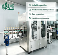 Machine d'inspection visuelle entièrement automatique pour bouteilles d'alcool avec vérification de la position des étiquettes, détection d'impression de caractères et détection de bouchons inclinés