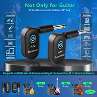 Système de guitare sans fil A14 2.4G, émetteur-récepteur pour guitare électrique, basse, instruments de musique, accessoires