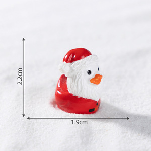 7 Estilos de Mini Patos de Resina de Papá Noel, Figuras en Miniatura de Patos con Gorro Navideño, Adorno para Casa de Muñecas y Decoraciones de Navidad - Product Image 6