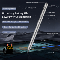 Stylet avec enregistrement vocal IA pour iPad, crayon numérique IA avec fonction d'inscription vocale pour la prise de notes et le dessin sur tablette