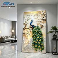 Panneau mural SPC imperméable haute brillance, insonorisé, ignifuge, design moderne, motifs floraux et animaux 3D, 4x8ft/4x10ft pour salon