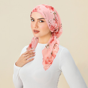 Hijabs imprimés tendance, turbans, bonnets, foulards longs, chapeaux hijab élastiques, bonnets <span class=keywords><strong>chimio</strong></span> respirants <span class=keywords><strong>pour</strong></span> femmes et filles - Product Image 3