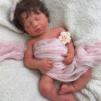 Poupée Bébé Reborn en Silicone Faite Main, Traits Détaillés, Texture Réaliste, Poids Authentique, Peut Être Baignée, Cheveux Implantés