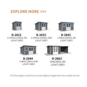 Precio sorpresa envío gratis la mejor calidad diseñada contra cobertizos de madera <span class=keywords><strong>podrida</strong></span> almacenamiento cobertizo al aire libre casa WPC cobertizo de jardín - Product Image 4