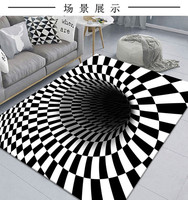 Dikdörtgen görsel geometrik halı oturma odası yatak odası sehpa mat 3D stereo illusion