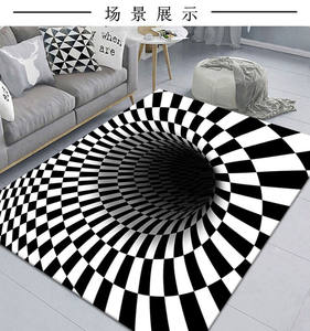 Alfombra Geométrica Visual Rectangular para Sala de Estar, Dormitorio, Mesa de Centro, Alfombra con Ilusión Estereoscópica 3D - Product Image 5
