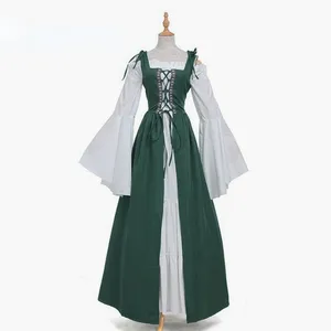 中世纪服装角色扮演万圣节服装女性宫殿嘉年华派对伪装公主女性维多利亚前庭长袍
