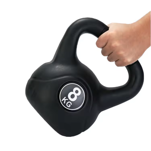 أوزان كيتل بيل أسمنتية سوداء عالية الجودة بشعار مخصص للتدريب على القوة في صالات الألعاب الرياضية والمنافسات - Product Image 1