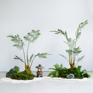Jardín Paisajismo Combinación Estilo Suite Plantas artificiales Árbol Decoración para <span class=keywords><strong>el</strong></span> hogar Bonsai Árbol Plantas <span class=keywords><strong>de</strong></span> plástico Macetas Plantas <span class=keywords><strong>de</strong></span> Palma falsas - Product Image 5