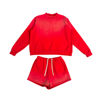 Sweat-shirt vintage délavé effet soleil, coupe ample, en molleton de coton de haute qualité pour fabricants de vêtements