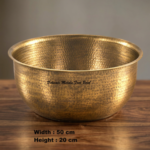 Bol de massage des pieds en laiton pour métaux délicats DS-220, finition laiton antique, rond 50CM, pour salles de bain et massage des pieds - Product Image 4