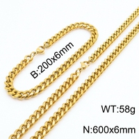 Collar Cubano de Acero Inoxidable Estilo Hip-hop para Hombre y Mujer, Cadena Cubana con Piedras de Imitación al por Mayor, Conjunto de Joyería