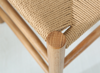 Chaise de salle à manger moderne en bois massif avec corde en cuir de vachette, écologique, hauteur réglable, pour la maison, le bureau, la cuisine, la salle à manger, l'hôtel, le restaurant