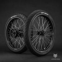 Nuevo Kit de Ruedas Supermoto Surron Light Bee X de 17 Pulgadas con Radios de Alambre, Buje de Aluminio Forjado, Llanta de Aleación Negra Mate, Conversión Sumo