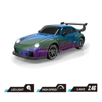 Voiture de course RC 4x4 à l'échelle 1/24, vitesse maximale de 20 km/h, 6 canaux, contrôlée par application, pour l'intérieur et l'extérieur, avec câble USB