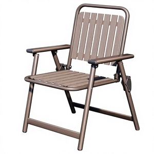 Set di Sedie Pieghevoli per Balcone, Casa, Sala <span class=keywords><strong>da</strong></span> Pranzo, Tempo Libero, in Plastica e Metallo, Impilabili, <span class=keywords><strong>Poltrona</strong></span> Singola <span class=keywords><strong>da</strong></span> Esterno in Ferro - Product Image 1