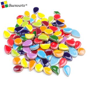 Material de Cerámica para Manualidades, Azulejos de Mosaico para Bricolaje, Suministros para Manualidades, Resistentes al Agua, Superficie Esmaltada de 5 mm de Grosor para Decoración de Habitaciones, Forma de Lágrima de Flor - Product Image 6