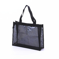 Vente en gros de maille de nylon sac fourre-tout de plage pour lavage de natation sac de rangement personnalisé pour voyage et shopping