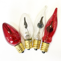 S18 E12 E14 ampoule de bougie de flamme de scintillement rouge pour la décoration de Noël à la maison