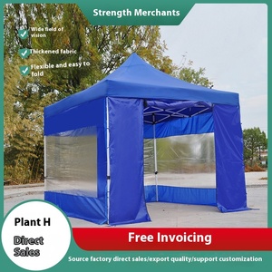 Tente pliante d'extérieur <span class=keywords><strong>3m</strong></span> x <span class=keywords><strong>3m</strong></span> avec auvent, toile transparente, porte zippée, abri solaire, couverture Oxford monocouche pour mariage, <span class=keywords><strong>baie</strong></span> de 5m - Product Image 2