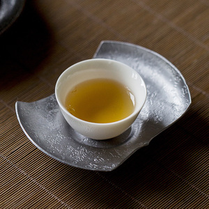 Chinese Style Pure Tin Coaster Irregular Shape Metal <b>Tea</b> <b>Tray</b> For Kung Fu <b>Tea</b> Ceremony Accessory - Product Image 3