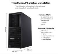 Workstation Grafis ThinkStation P3 Tower Kelas Bisnis dengan CPU I9 14900k, RAM 16G-DDR5/SSD M.2 1T untuk Pengeditan Desain CAD