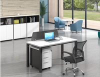 Bureau d'apprentissage en bois avec tiroirs mobilier de bureau ensemble de bureau et chaise mobilier de bureau conception de bureau modulaire pour le personnel