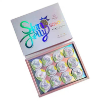 Boîte d'emballage en carton couleur unie pour chocolats, type dossier, pour rangement de bonbons, avec pelliculage mat, estampage et vernissage, impression alimentaire