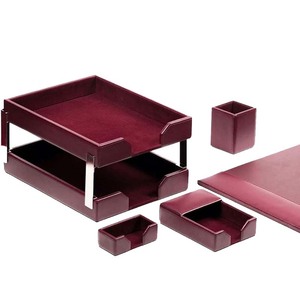 Bán buôn đa chức năng máy tính để bàn văn phòng phẩm Organiser Set thời trang kinh doanh Bộ Quà Tặng văn phòng bàn da văn phòng phẩm Set - Product Image 6