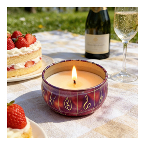 Handmade Soy Wax <b>Candle</b> Gift <b>Set</b> Luxury Tin Packaging For Travel Relaxation Boutique Holiday Collection Display - Product Image 2