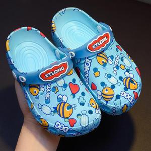 Sandales de jardin en <span class=keywords><strong>plastique</strong></span> pour enfants, prix d'usine, sabots de plage, plateforme d'étiquette de dessin animé, chaussures de jardin imperméables, douces pour bébés, nouveau - Product Image 3